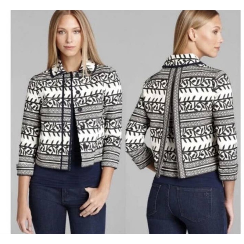 Tory Burch Embroidered Jacket Size 10